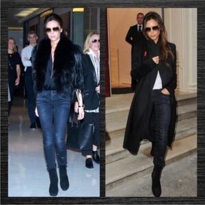 R-13 Black Marble Low-Rise Skinny Jeans